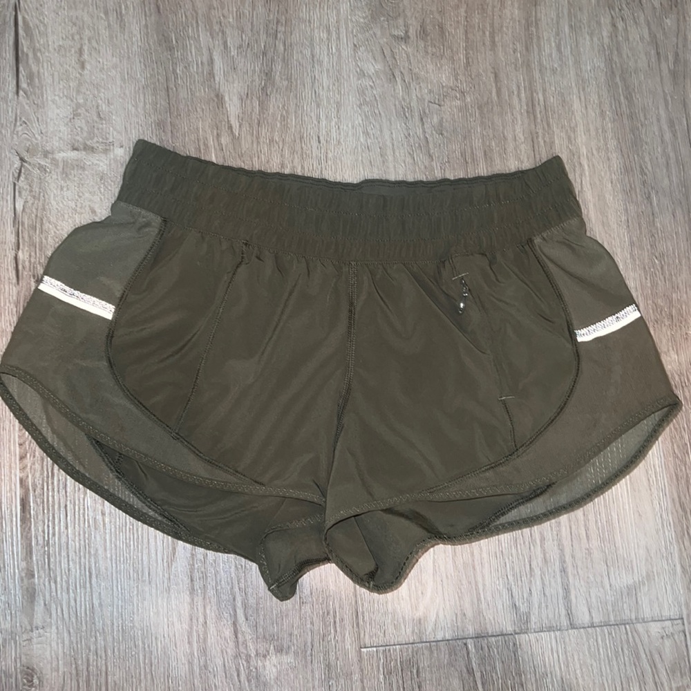 Green lululemon shorts